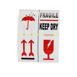 Waarschuwingsetiketten “Fragile - Keep dry”